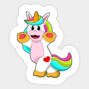 Unicorn with Heart Tattoo Sticker